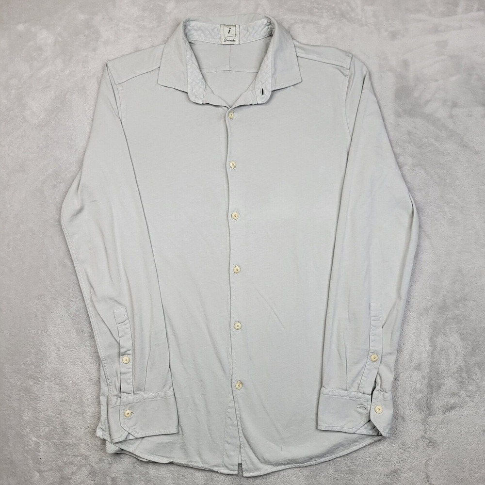 Drumohr Shirt Mens Large Dress Oxford Standard Classic Italian Cotton Adult L